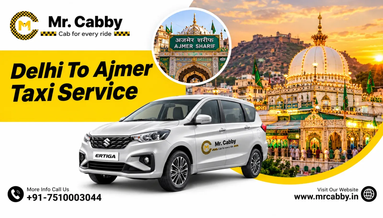 Delhi to Ajmer Cab: Easy Booking with Mr.Cabby