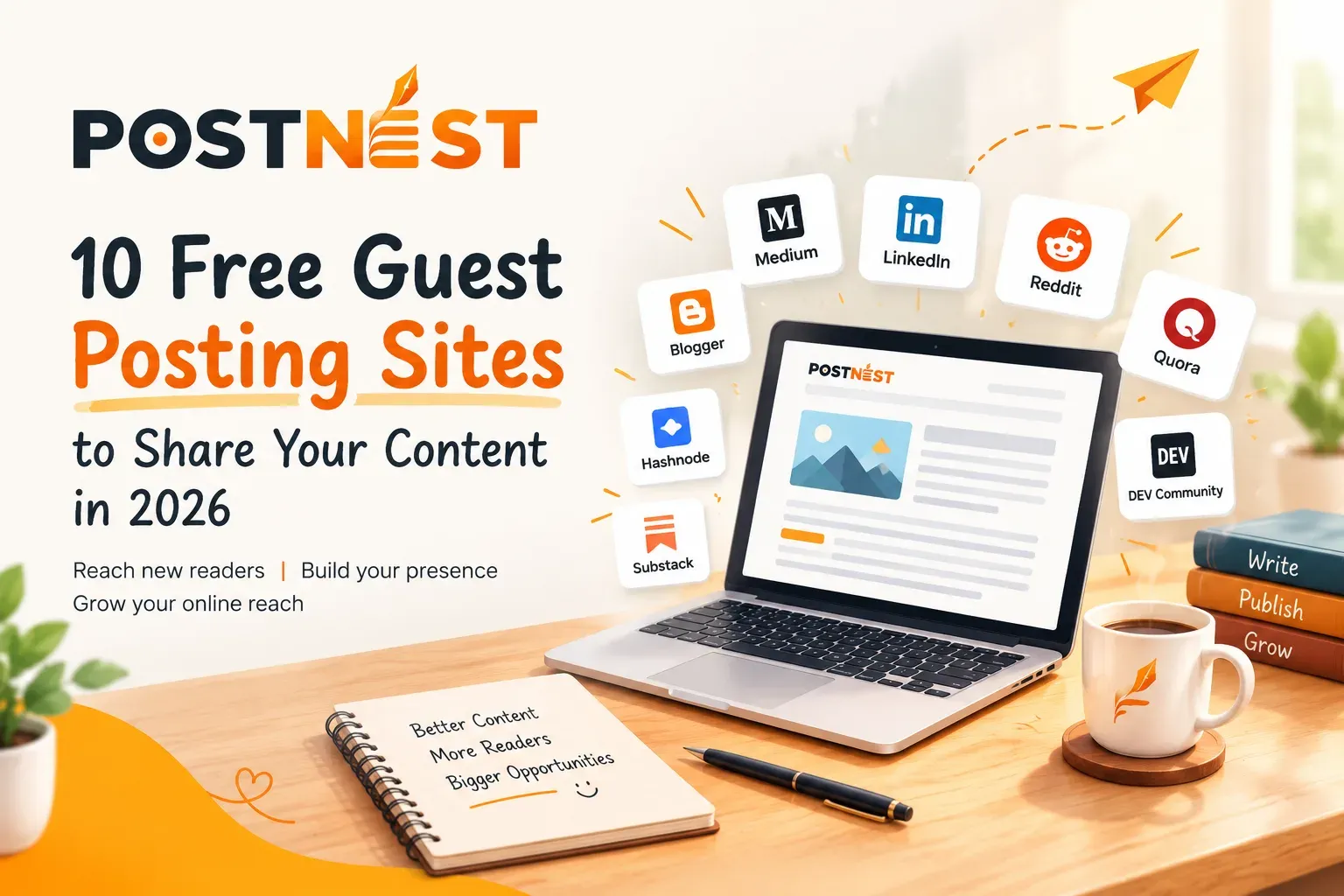 10 Free Guest Posting Sites to Share Your Content in 2026