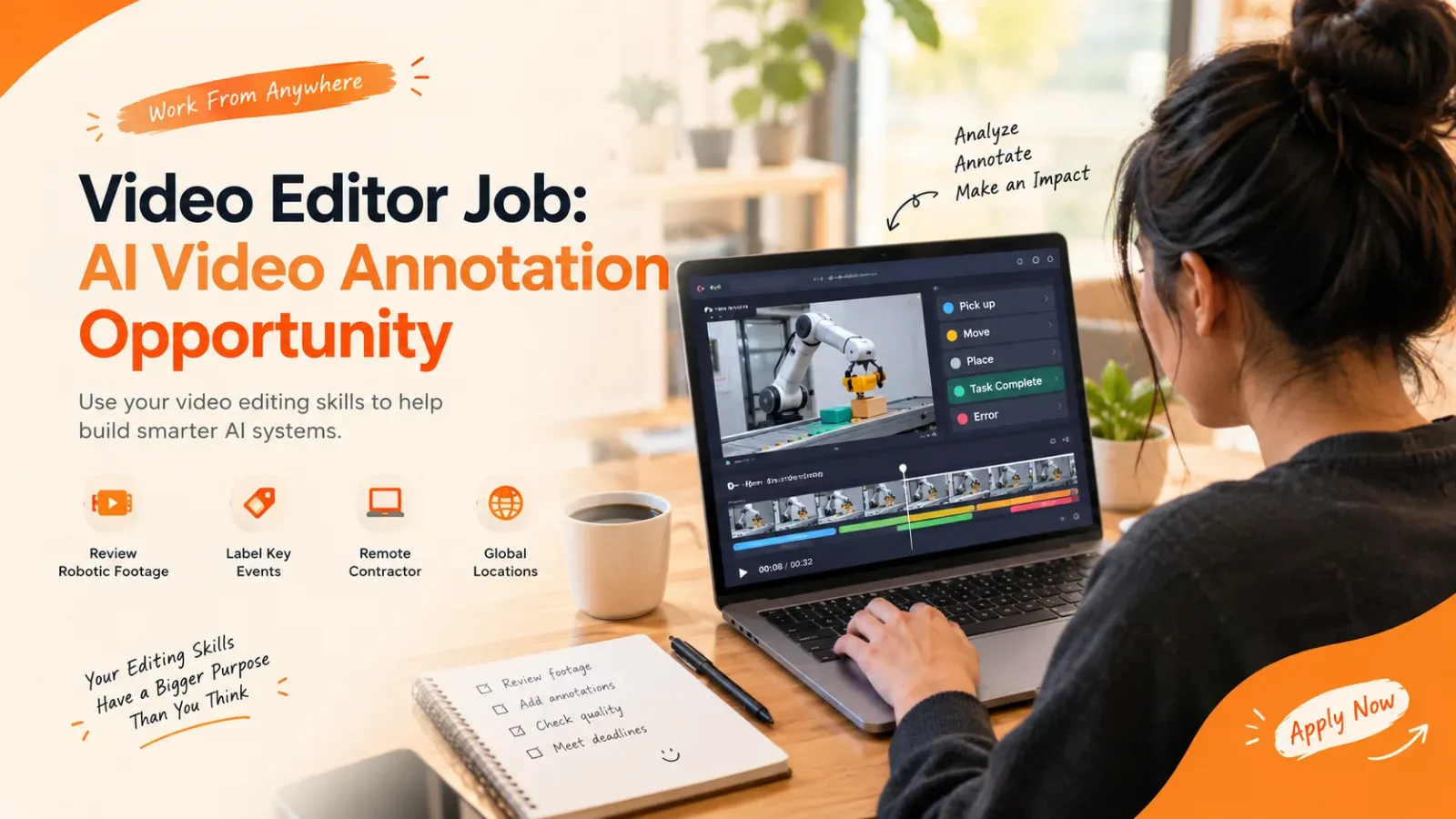 Video Editor Job: Remote AI Video Annotation Opportunity